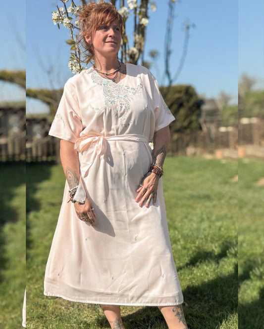 Light Pink Short Sleeved Tunic Dress